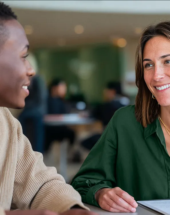 une tutrice et son étudiant